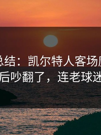 一句话总结：凯尔特人客场魔咒又来了，赛后吵翻了，连老球迷都摇头