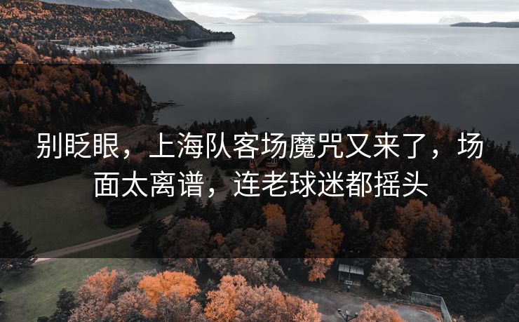 别眨眼，上海队客场魔咒又来了，场面太离谱，连老球迷都摇头