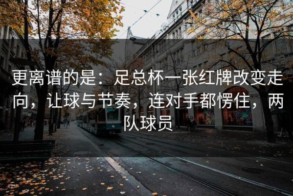 更离谱的是：足总杯一张红牌改变走向，让球与节奏，连对手都愣住，两队球员
