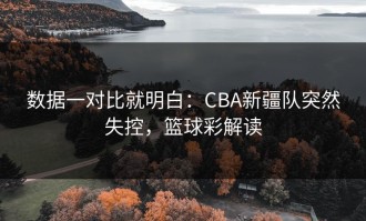 数据一对比就明白：CBA新疆队突然失控，篮球彩解读