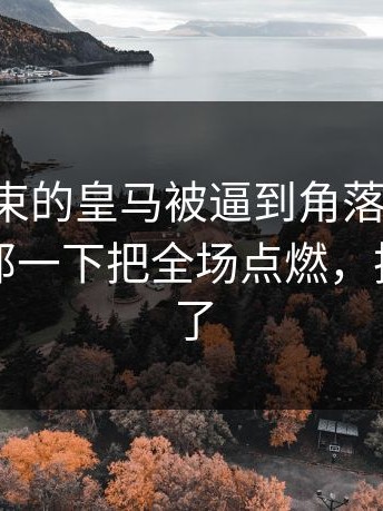 刚刚结束的皇马被逼到角落才反击，内马尔那一下把全场点燃，把人看懵了