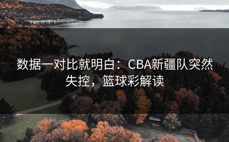 数据一对比就明白：CBA新疆队突然失控，篮球彩解读